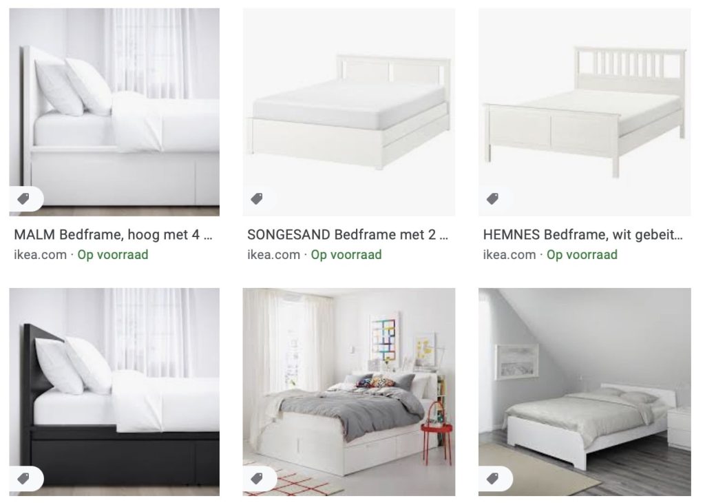 je nieuwe IKEA bed of matras